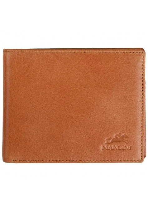 Mancini Leather Men's Center Wing RFID Wallet with Coin Pocket