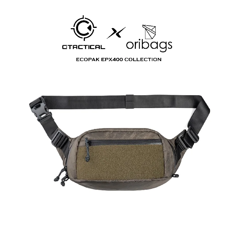 Convertible travel bag that can be used as a backpack or toteCtactical X Oribags CT4W - Challenge Sailcloth EcoPak EPX400 - Ranger Green