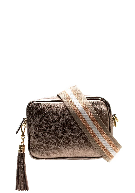 Elie Beaumont Tassel Crossbody Bag, Metallic Bronze