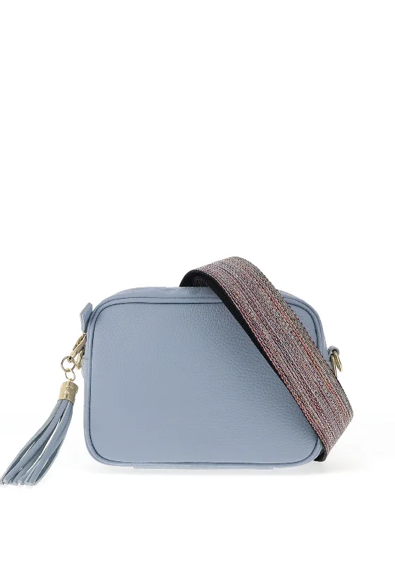 Elie Beaumont Pebbled Leather Crossbody Bag, Blue