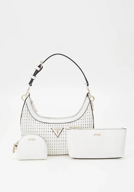 Guess Emelda Pouch & Crossbody Bag, White