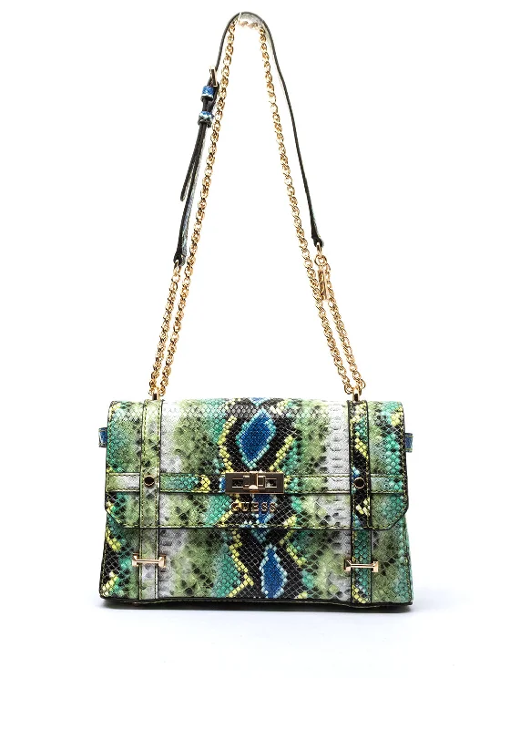 Guess Emilee Convertible Crossbody Bag, Turquoise Multi