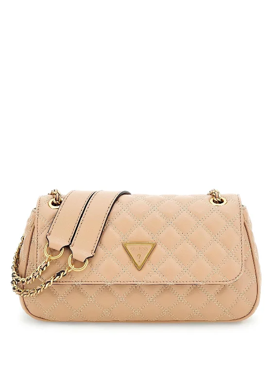 Guess Quilted Giully Crossbody Bag, Beige