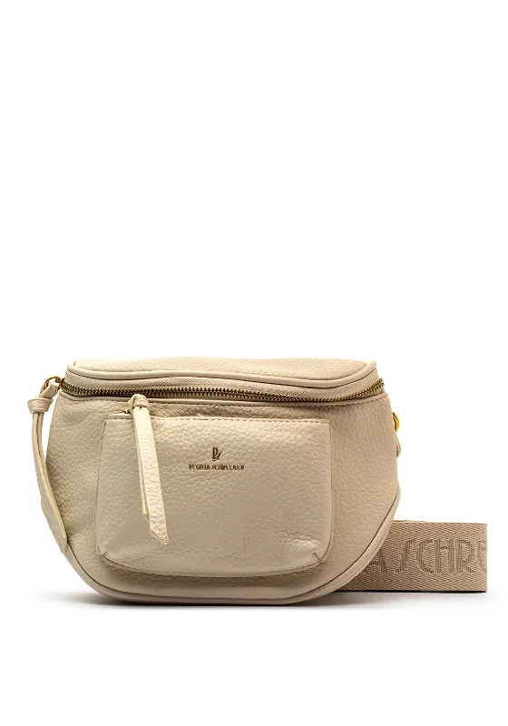 Zen Collection Zip Top Crossbody Bag, Cream