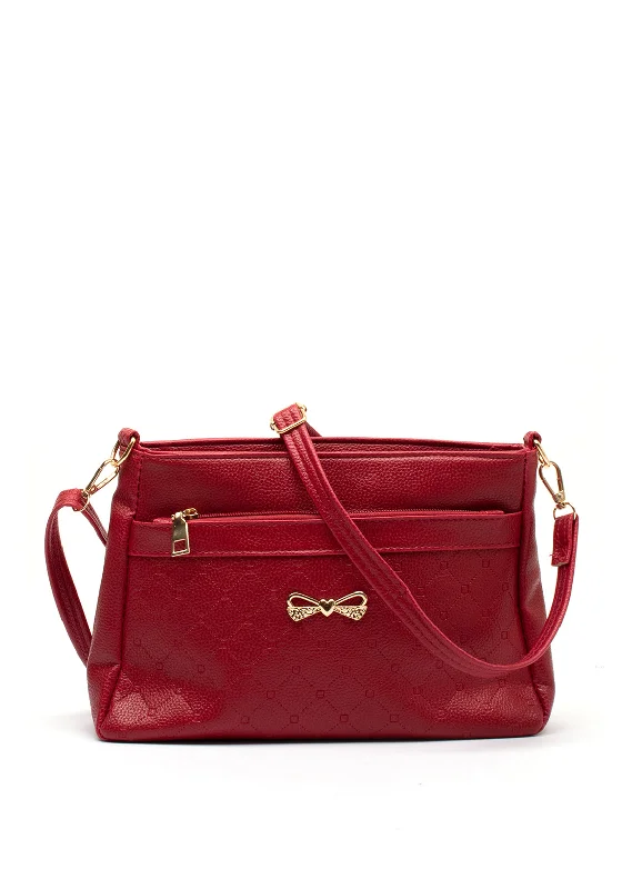 Zen Collection Geo Charm Crossbody, Red