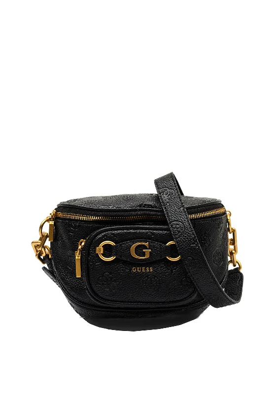 Guess Izzy Peony Mini Crossbody Bag, Black