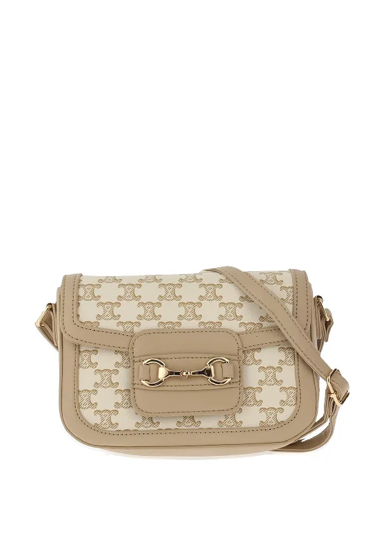 Zen Collection Monogram Print Crossbody Bag, Beige