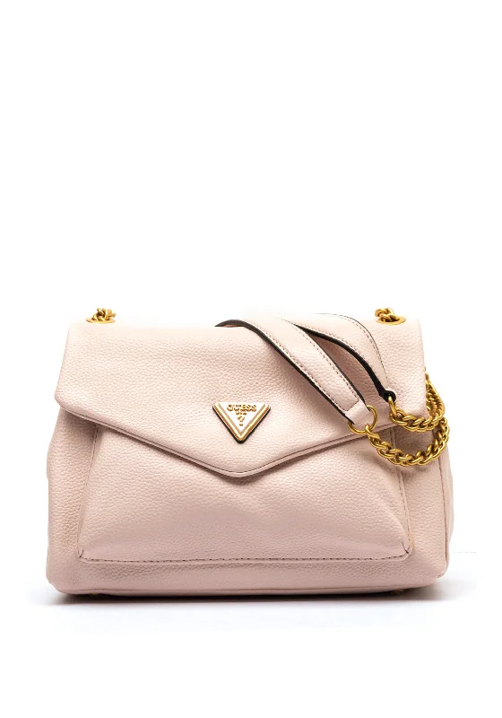 Guess Laryn Triangle Logo Crossbody Bag, Light Rose