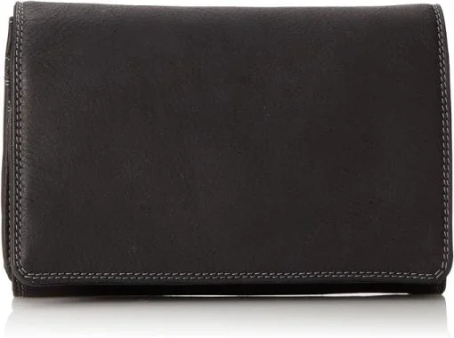 Convertible wallet that can be used as a clutch for dual functionalityDerek Alexander Leather DERBY- Small Organizer Bag/Wallet