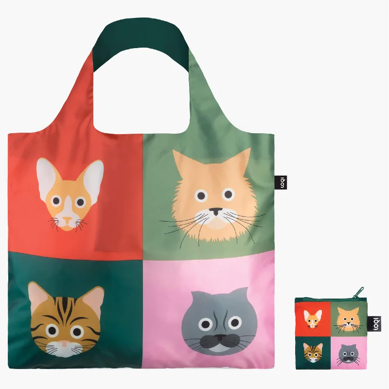 Loqi Tote Bag with Zip Pouch - Stephen Cheetham - Cats Bag