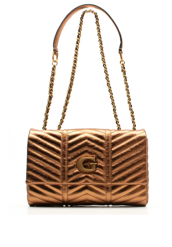 Guess Lovide Quilted Shoulder Bag, Bronze