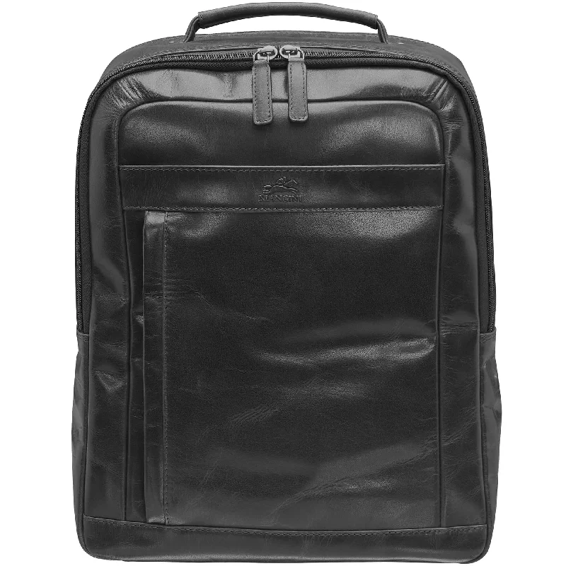 Mancini Leather Buffalo Backpack with Dual Compartments for 15.6” Laptop