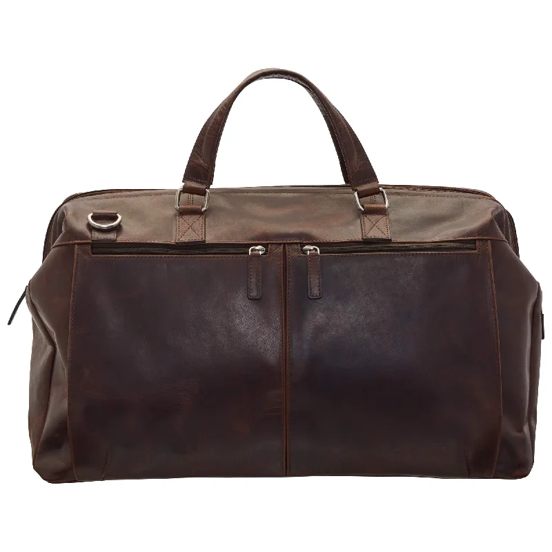 Mancini Leather Classic Carry-on Duffle Bag