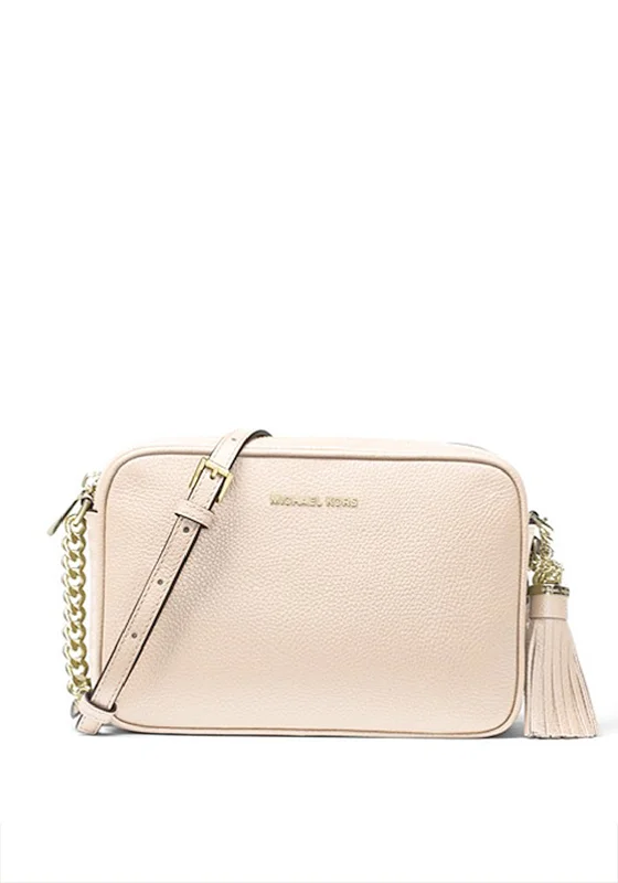 MICHAEL Michael Kors Camera Bag Leather Crossbody Bag, Cream