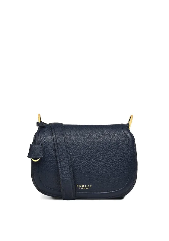 Radley York Walk Medium Flapover Cross Body Bag, Navy