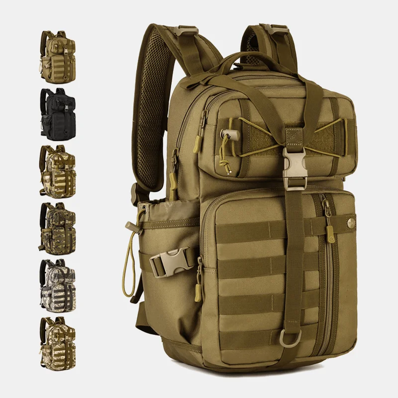 Men Canvas Camouflage Tactical Outdoor Climbing Travelling Riding Camping Backpack