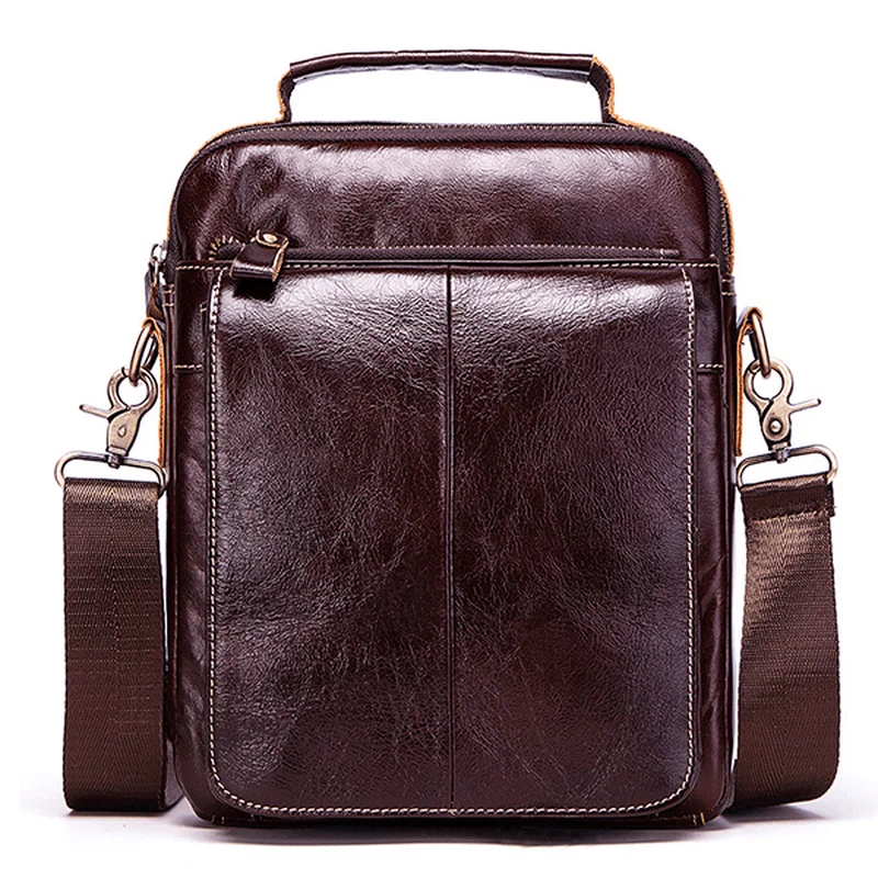 Men Genuine Leather Business Casual Vintage Bag