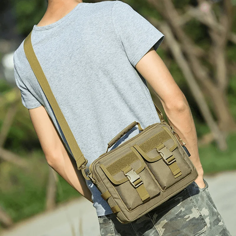 Men New Canvas Tactical Camo Casual Crossbody Bag