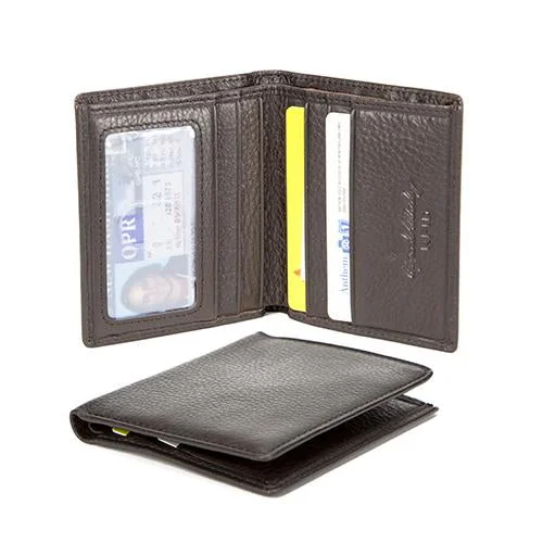 Leatherette wallet with a quilted pattern and a magnetic snap for sophisticationOsgoode Marley Leather Men's RFID Bi-fold Wallet