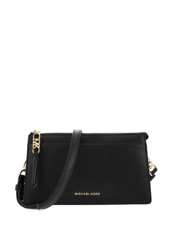 MICHAEL Michael Kors Leather Empire Crossbody Bag, Black