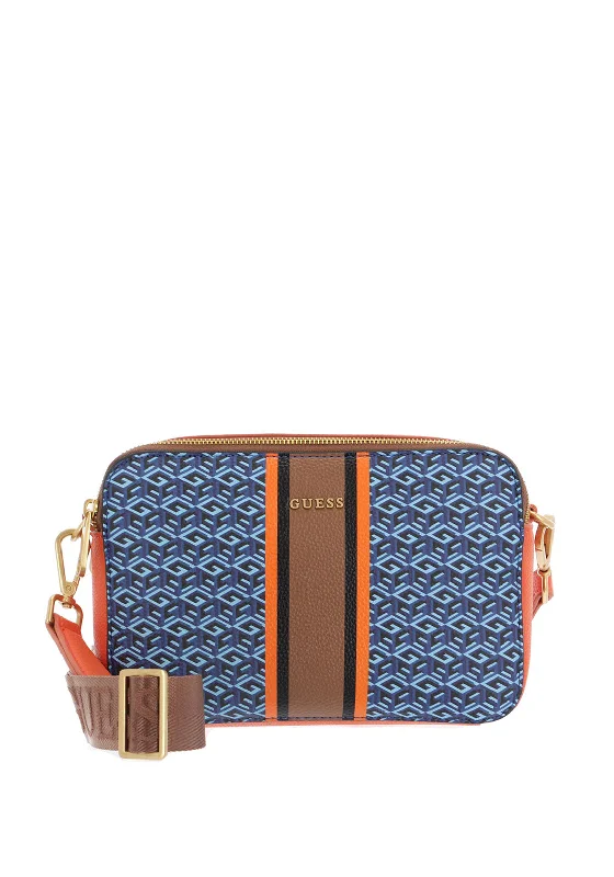 Guess Rainee Logo Medium Crossbody Camera Bag, Blue