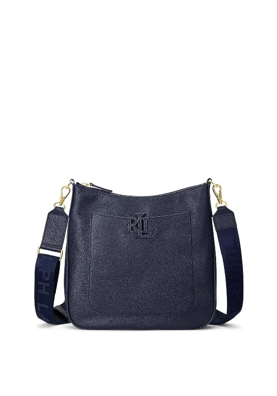 Ralph Lauren Cameryn Pebbled Leather Crossbody, Refined Navy