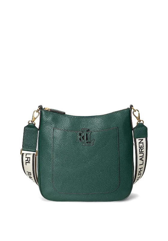 Ralph Lauren Cameryn Pebbled Leather Crossbody, Season Green