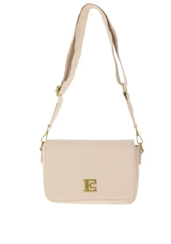 Zen Collection Pebbled Faux Leather Crossbody Bag, Cream