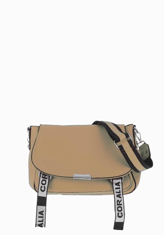 Zen Collection Flap Over Strap Crossbody Bag, Taupe