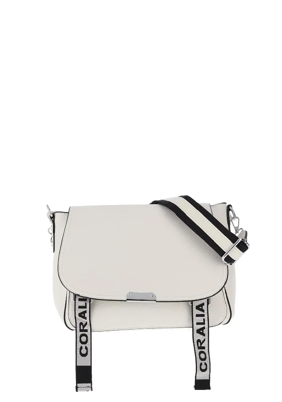 Zen Collection Flap Over Strap Crossbody Bag, White