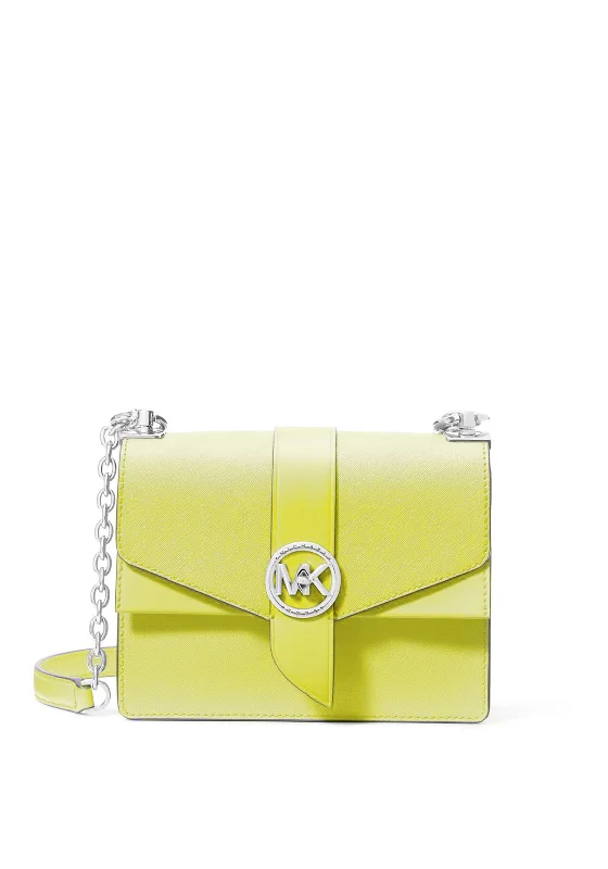 MICHAEL Michael Kors Greenwich Small Saffiano Leather Crossbody Bag, Limeade