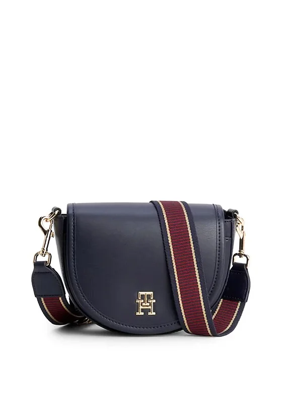 Tommy Hilfiger City Monogram Saddle Bag, Space Blue