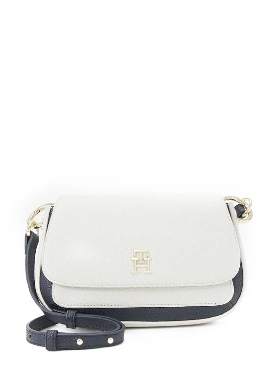 Tommy Hilfiger Emblem Flap Over Crossbody Bag, Acorn