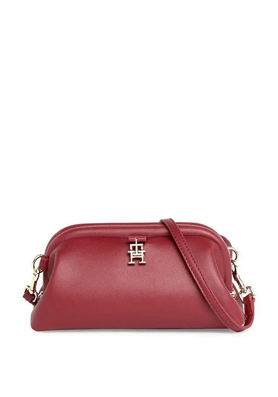 Tommy Hilfiger Reversible Monogram Plaque Crossbody Bag, Rouge