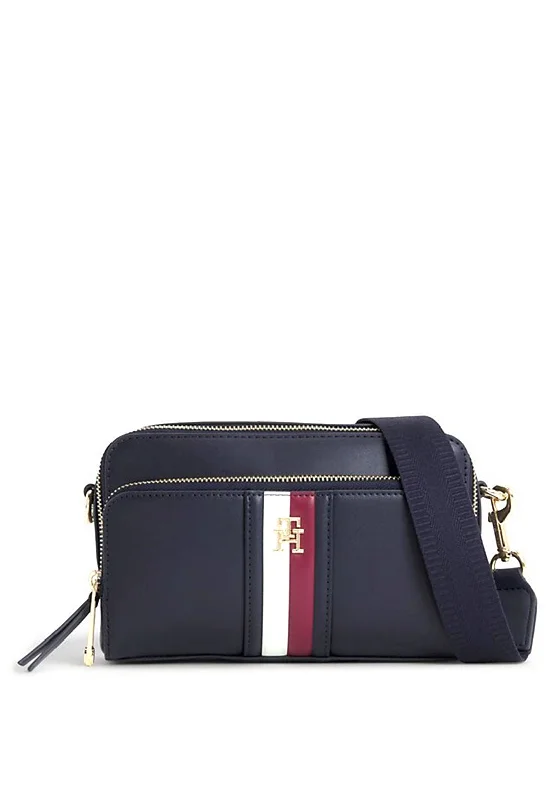 Tommy Hilfiger Iconic Signature Tape Crossbody Camera Bag, Global Stripes