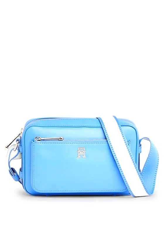 Tommy Hilfiger Monotype Flap Shoulder Bag, Blue Spell