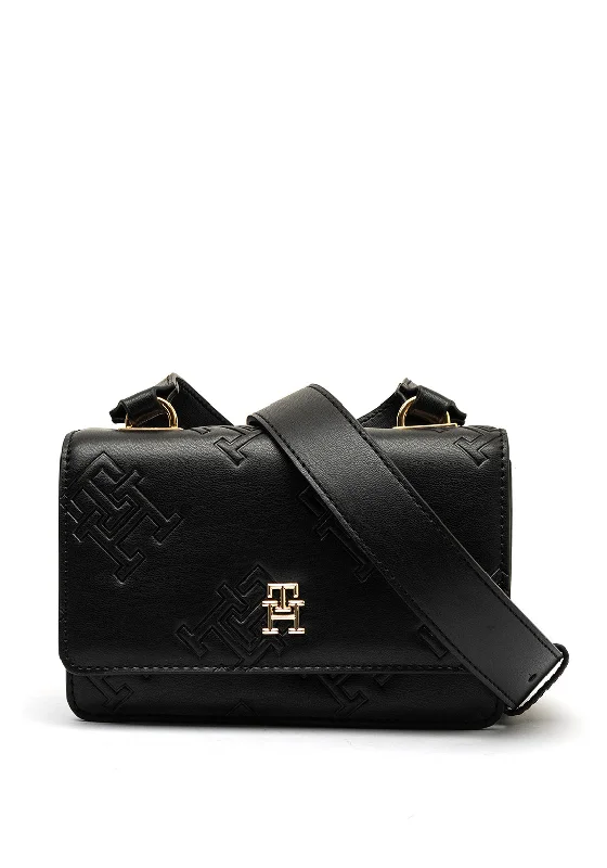 Tommy Hilfiger Monogram Crossbody Bag, Black