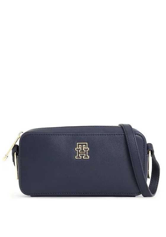 Tommy Hilfiger Monogram Plaque Crossbody Camera Bag, Space Blue