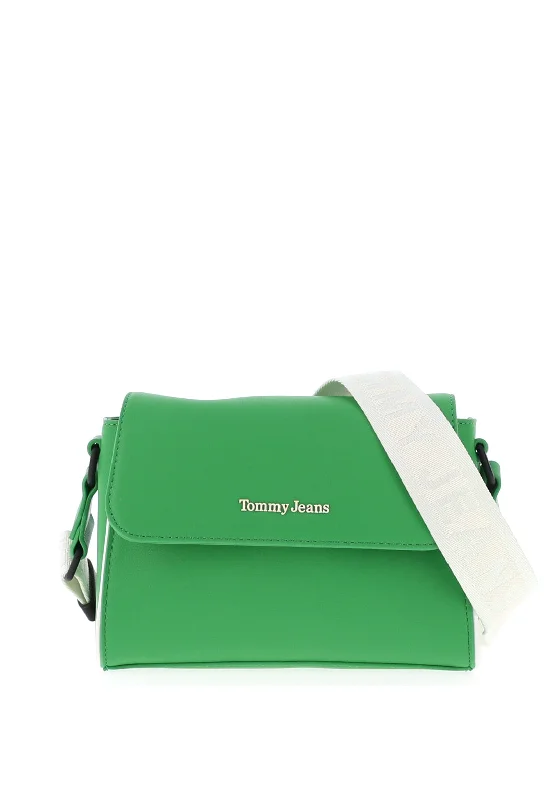 Tommy Jeans Stadium Flap Crossbody Bag, Green