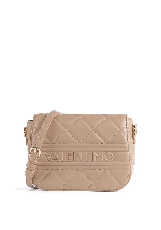 Valentino Ada Quilted Crossbody Bag, Beige