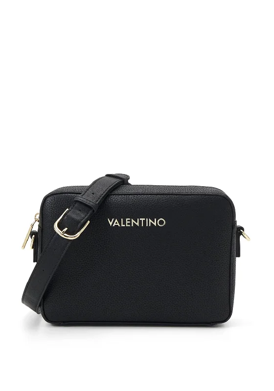 Valentino Alexia Pebbled Faux Leather Crossbody Bag, Black