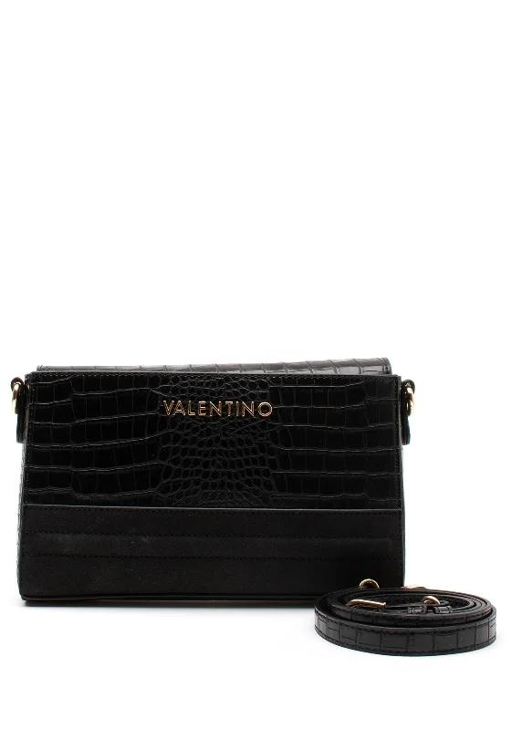 Valentino Fire Reptile Effect Crossbody Bag, Black