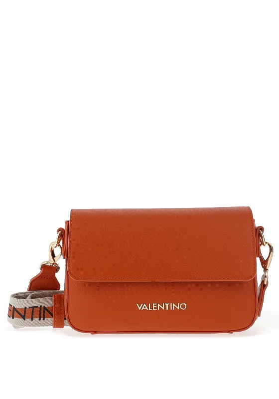 Valentino Small Zero Flapover Crossbody Bag, Orange