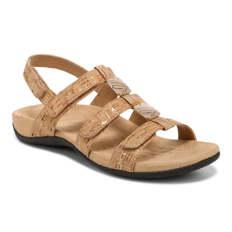 Vionic AMBER METALLIC ADJUSTABLE SANDAL